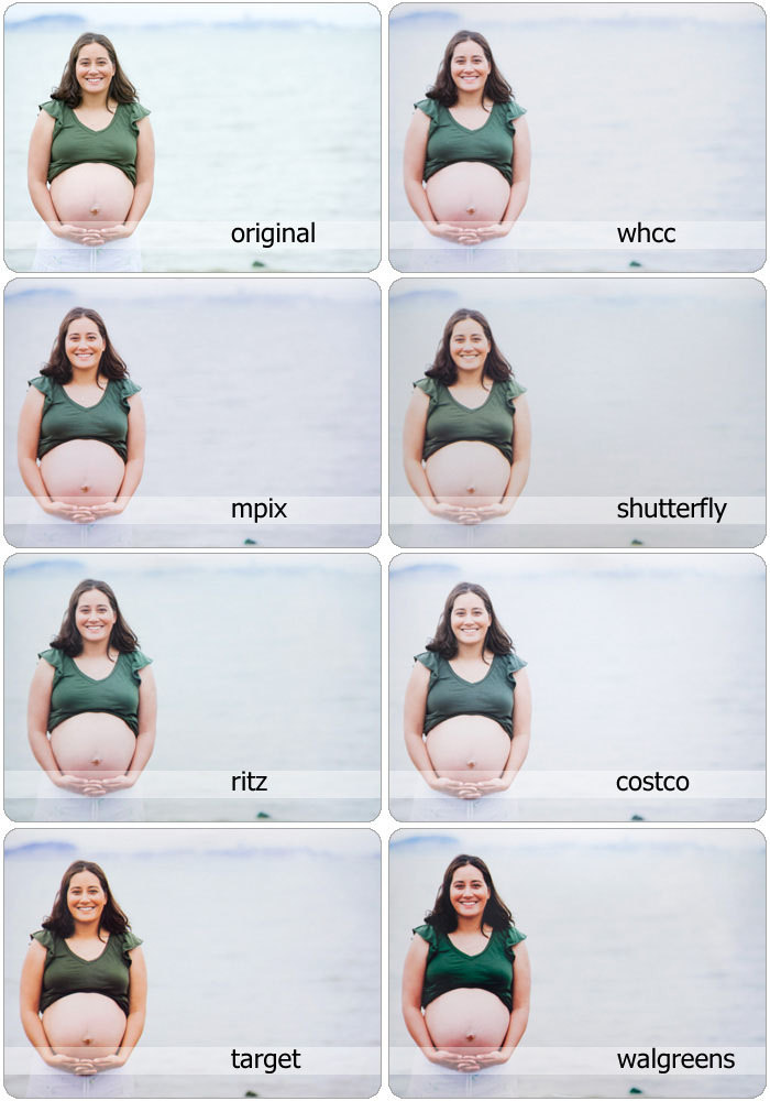 Zemya Photography: Consumer photo print lab comparison example - All